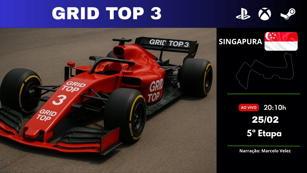 F1 2025 GRID TOP 3 - 1ª TEMPORADA 2026 GP DE SINGAPURA