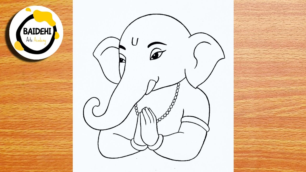 Ganpati Bappa Easy Drawing | God Drawing | How to Draw Ganesh Ji