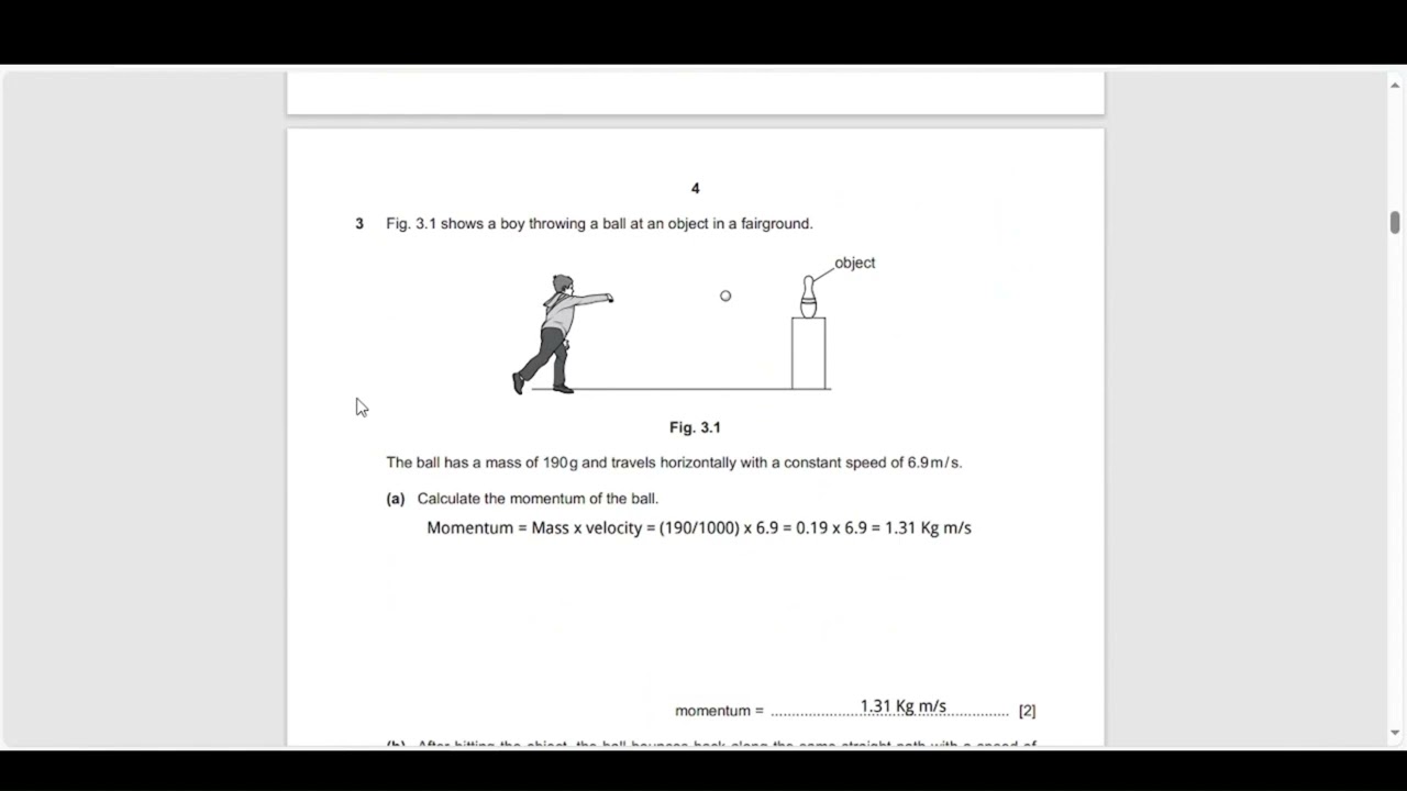 GCSE (IGCSE) Physics - Solving Force & Motion questions from CAIE Paper 4