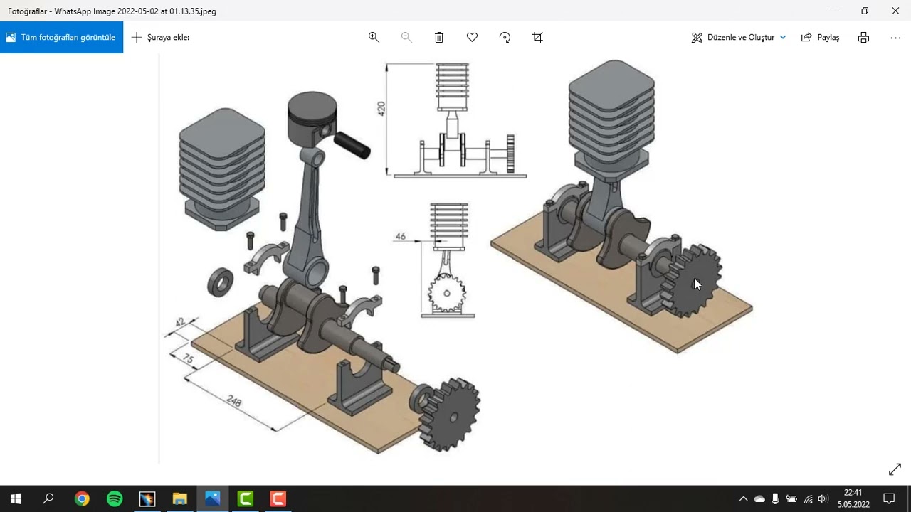 Catia ile Motor Çizmek ve Montajlamak / Motor Nasıl Çizilir? / Montaj Nasıl Yapılır?