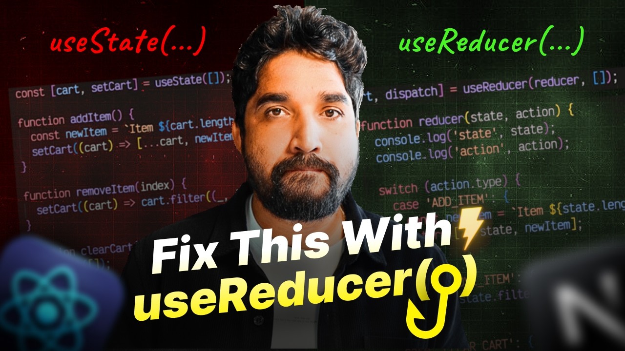 Manage Complex States in React with useReducer( ) Hook | Explained in Hindi | Day 73/100