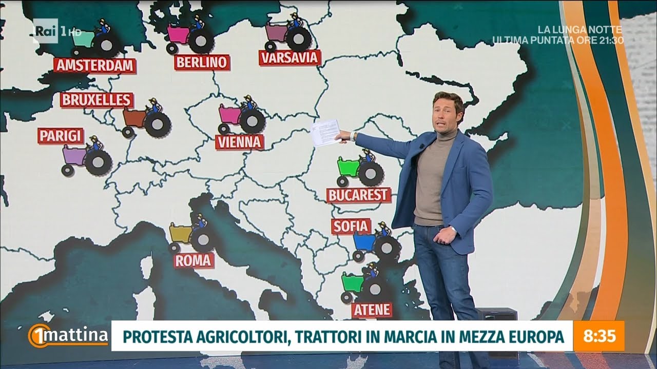 Le proteste degli agricoltori - Unomattina -  31/01/2024