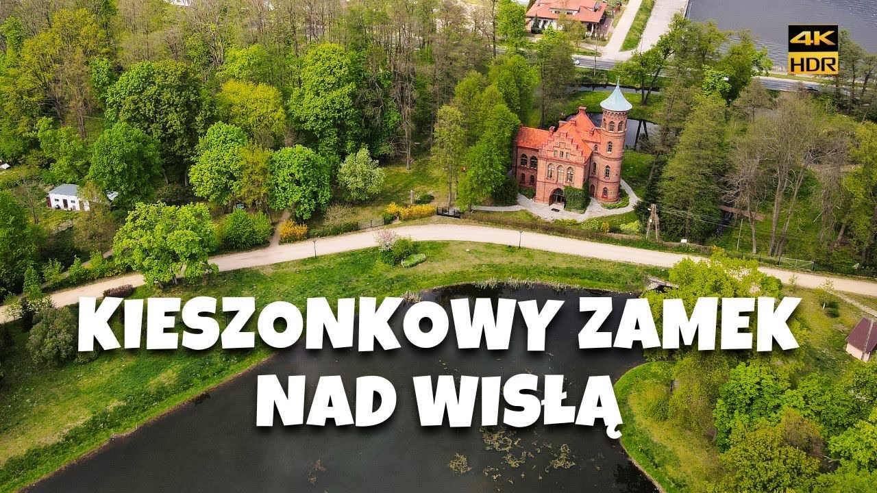 Kieszonkowy Zamek nad Wisłą z lotu ptaka | Widok z drona [4K]