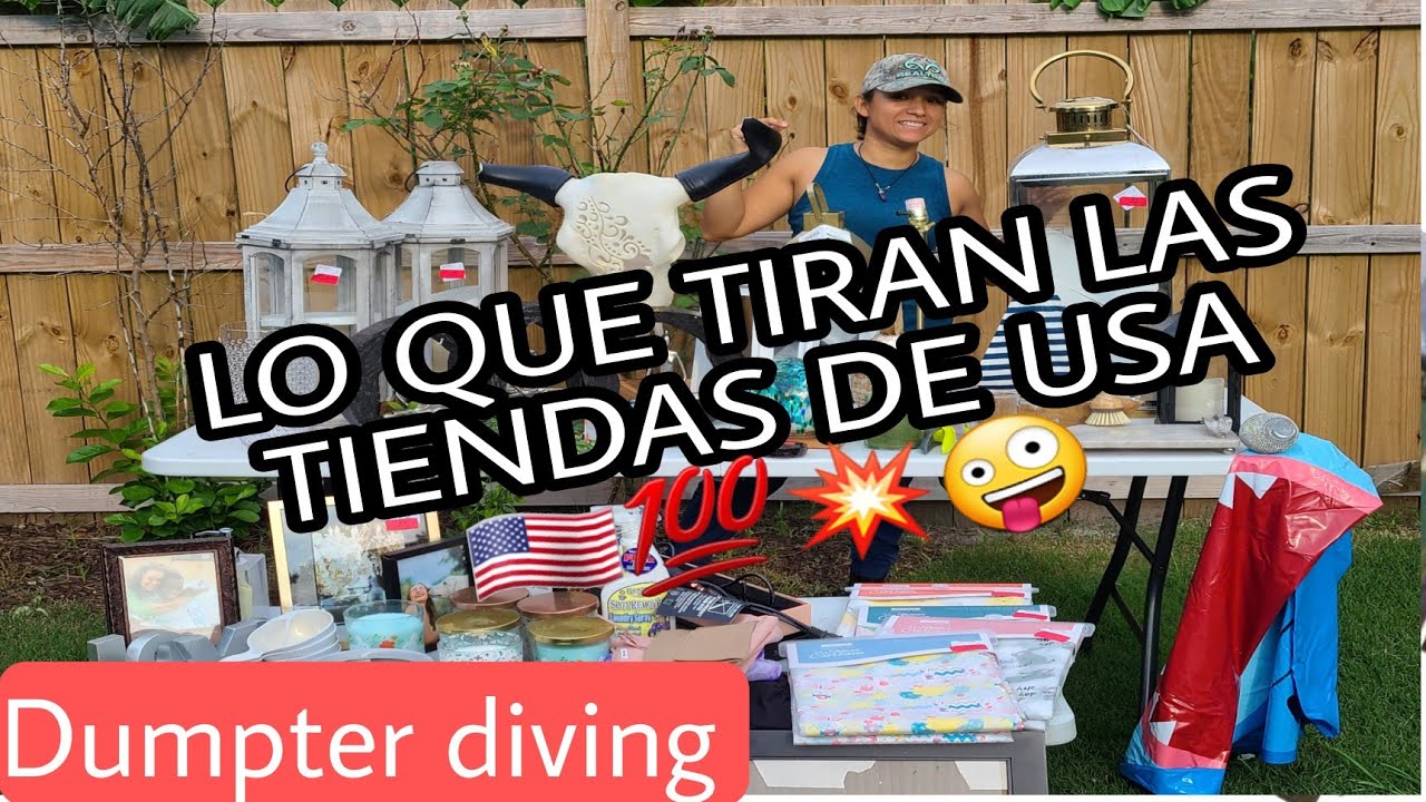 Lo Que Tiran en USA EP.33 《DUMPSTER DIVING 》⁉️ RESICLANDO🚮☣ LA BASURADE LAS TIENDAS 🟡🔴🔵