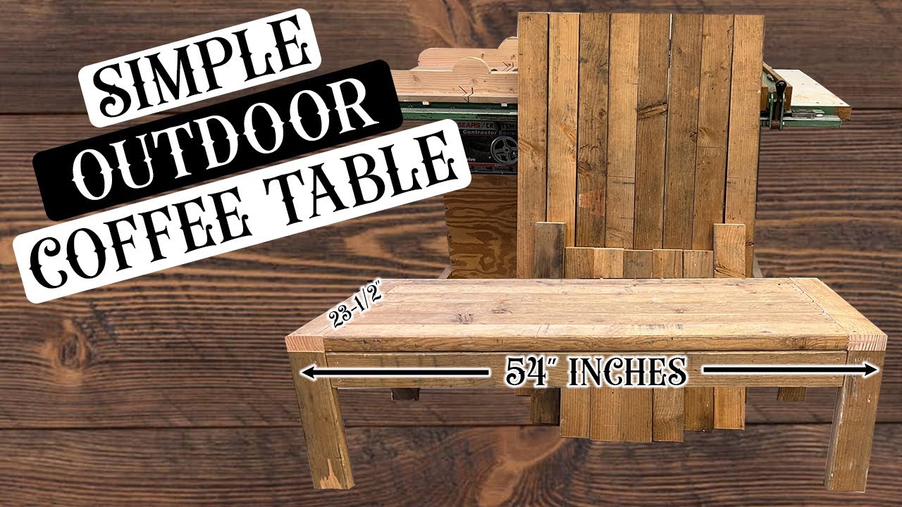 How to Build a  Simple Rustic Outdoor Coffee Table in Under 1 Hour - Easy DIY Project