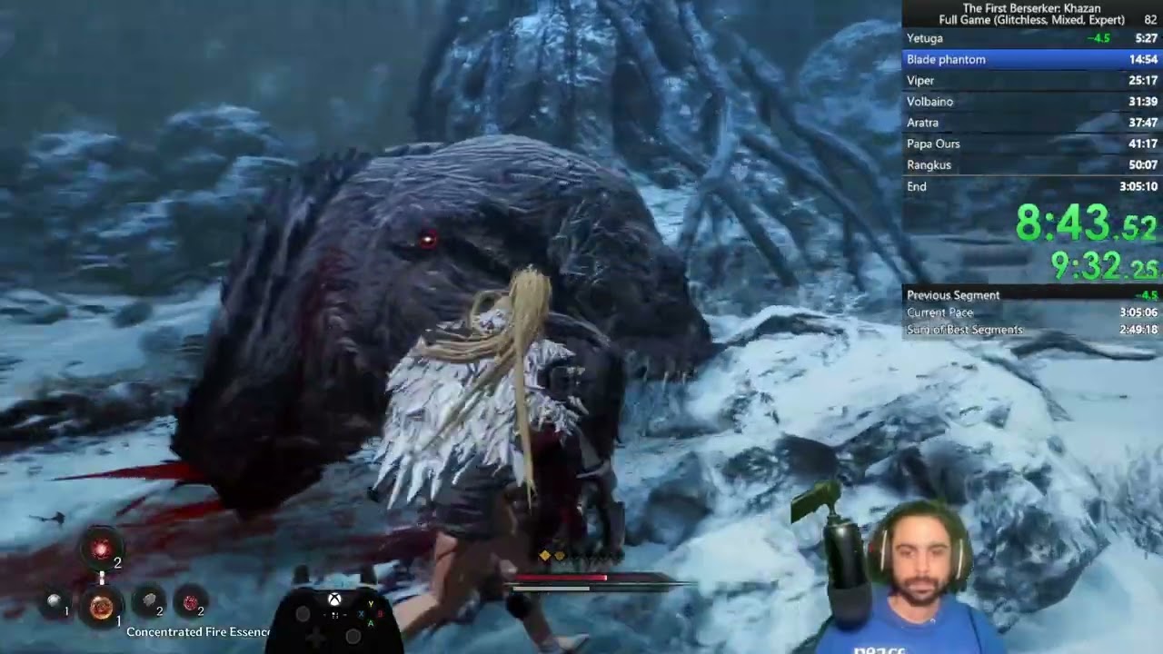 (World record) The first Berzerker Khazan Speedrun full game glitchless hardcore 2h45:18