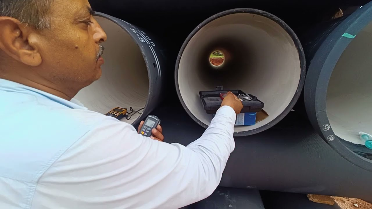 How to measure CML(cement mortar lining) thickness of DI pipe at a project site?