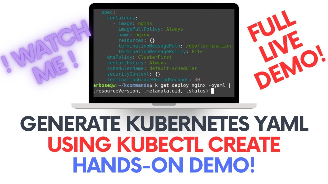 Generate Kubernetes Manifest Files Examples with: kubectl create command