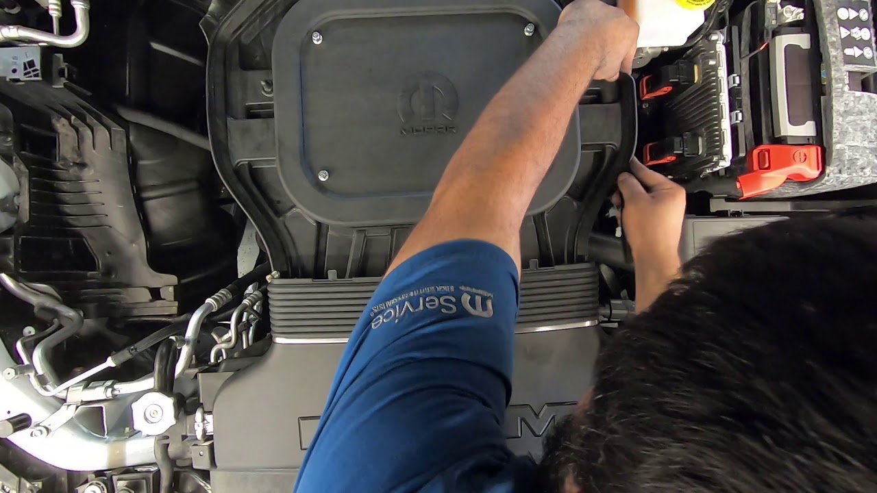 Installation of a new Ram AirFlow Cold Air Intake System on a 2020 Ram 1500 with a 5.7L Hemi V8