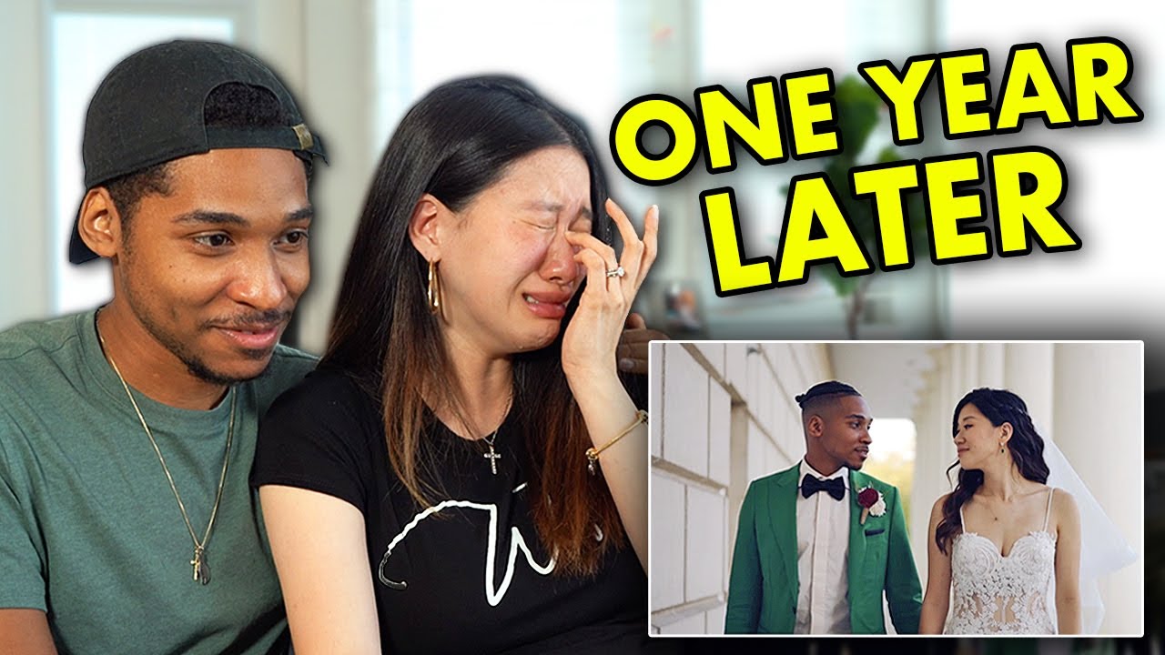 Reacting to Our Wedding Video 1 Year Later