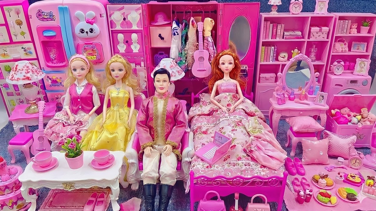 9 minutos de satisfacción con el unboxing del adorable set de casa de la princesa Barbie ASMR|Reseña