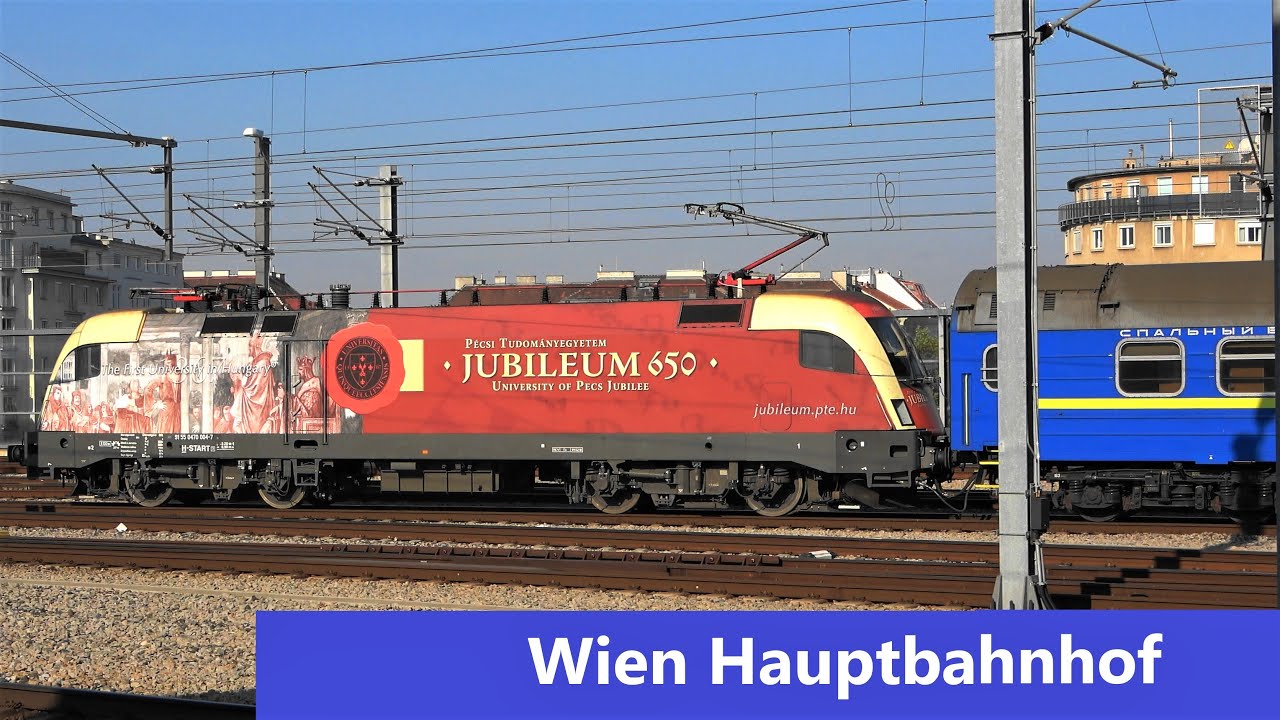 Wien Hbf: Nationaler & Internationaler Bahnhverkehr, Züge mit & ohne Werbeloks