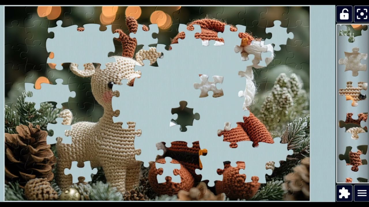 Knitted Christmas Santa Claus & Reindeer Toy🧑‍🎄🦌🎄🪄🎉🎀🧩 @jigsawpuzzlezone 