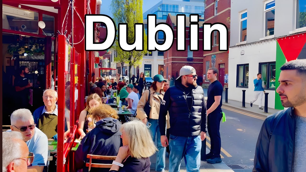 Temple bar Dublin Ireland April 2025 | 4k Walking tour of Grafton street | UHD, Dublin City centre