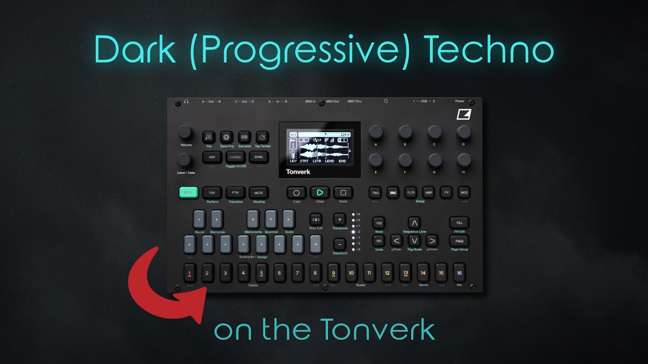 Haunted - Dark (Progressive) Techno Live Jam on the Elektron Tonverk