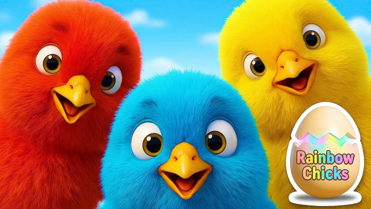 Wow❗Colorful Chicks Adventure 🌈🐥Exciting Discoveries & Learning&nbsp; colors &&nbsp; Animals & Fun Rhymes