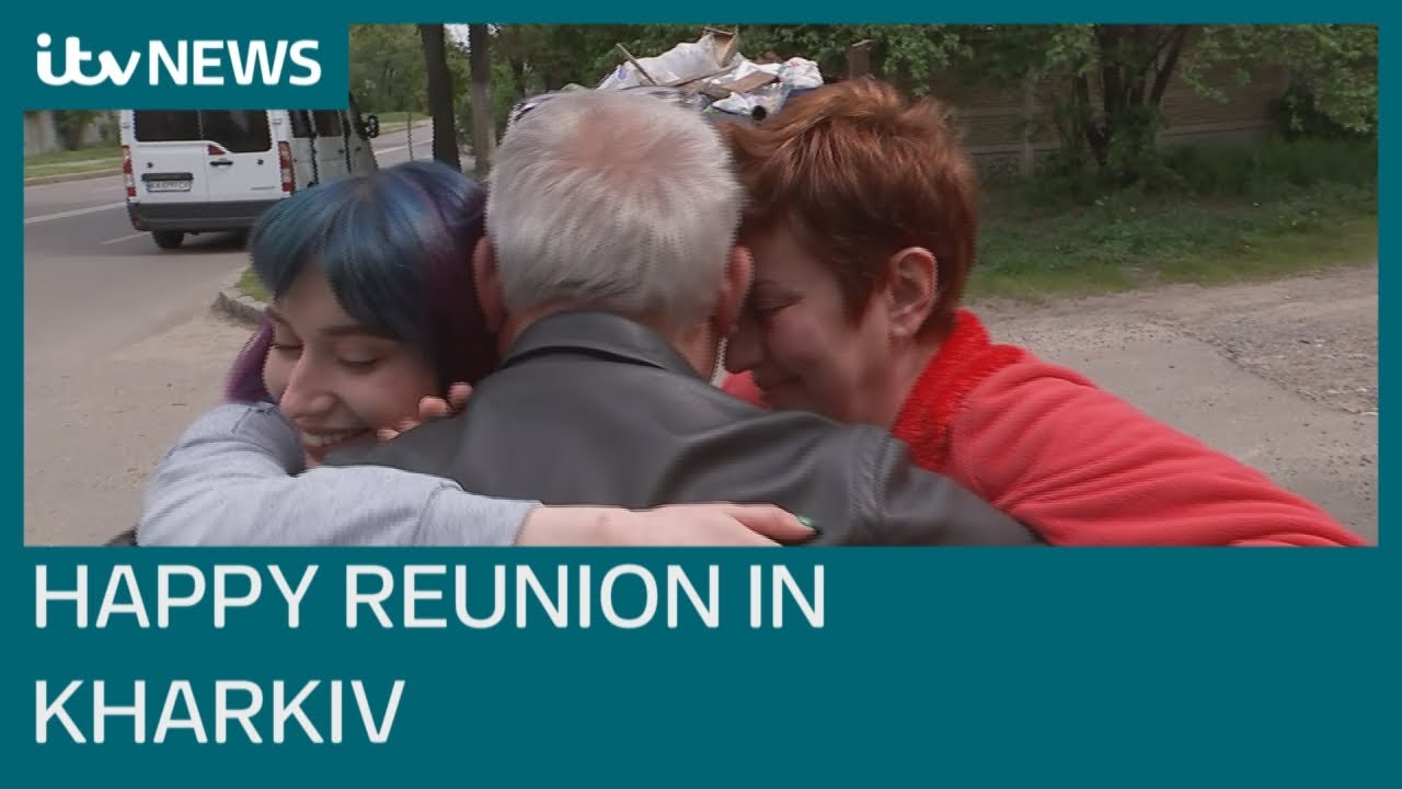 Kharkiv resident reunited with father and city as normality begins to return | ITV News