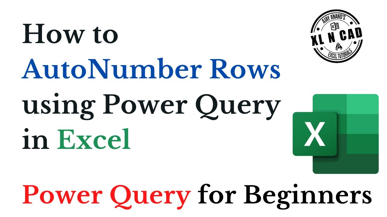 Add an Index Column to the Data set using Power Query in Excel