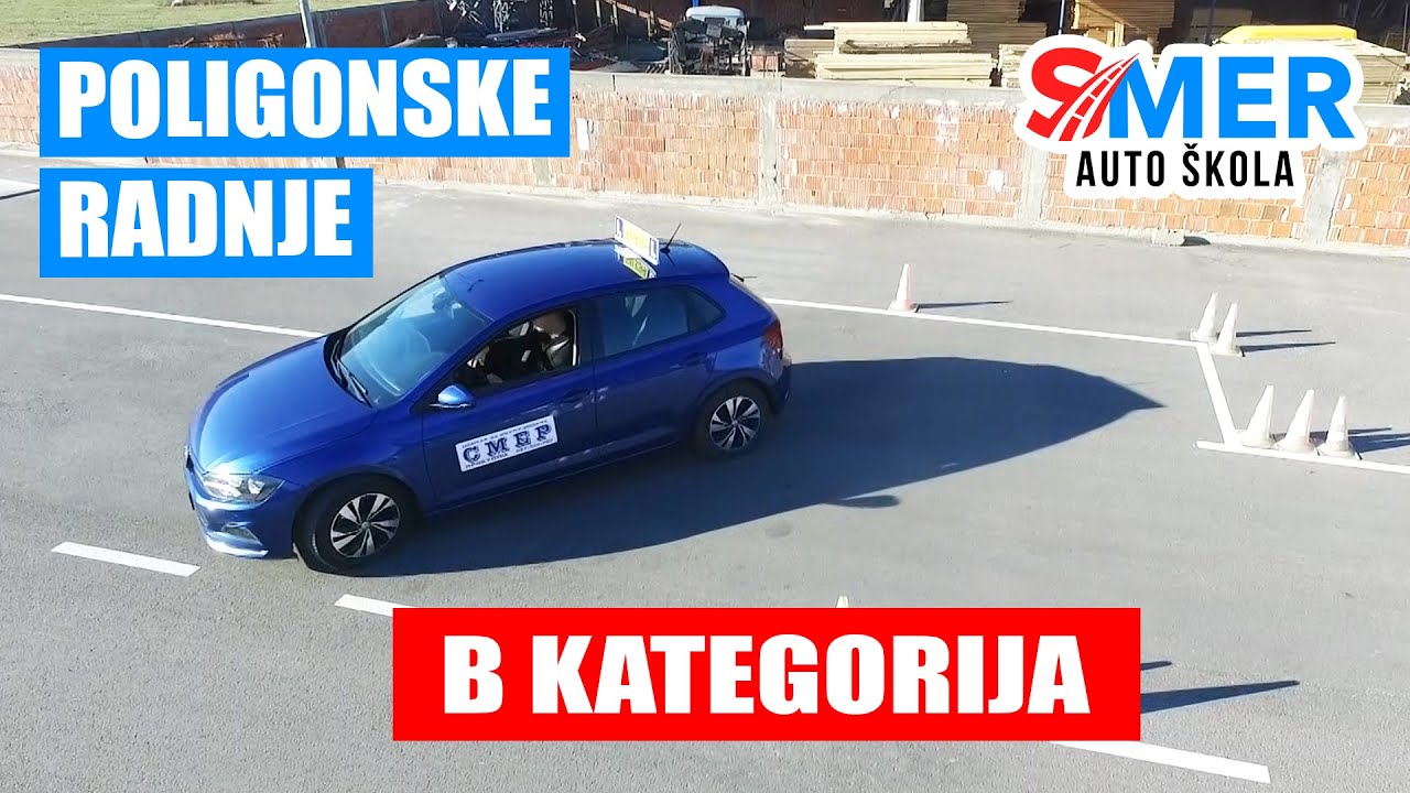 Auto &scaron;kola SMER - B kategorija - Poligon
