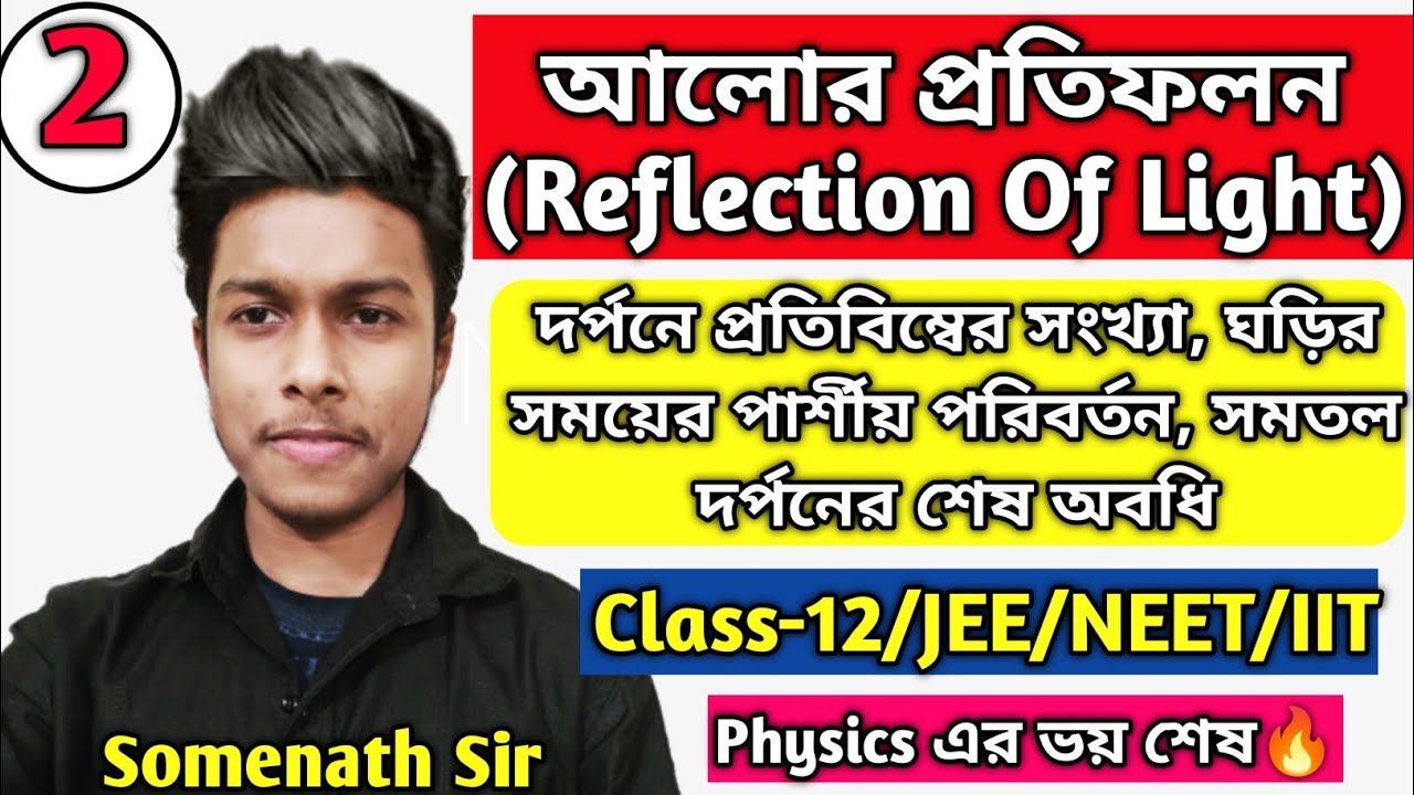 আলোর প্রতিফলন Class 12 WBCHSE|Reflection of Light in bengali|Optics|Unit-6 Class-12|Somenath Sir|#2