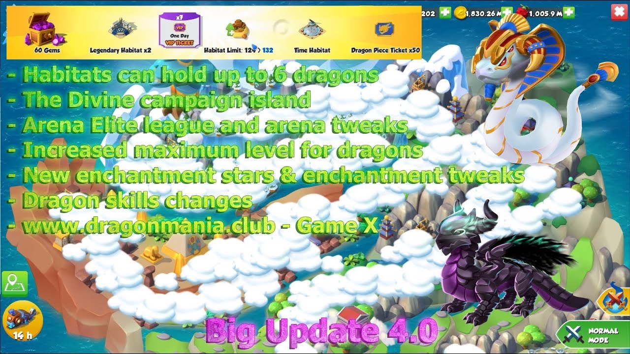 #DML Big Update 4.0 - New Challenge - Dragon Mania Legends