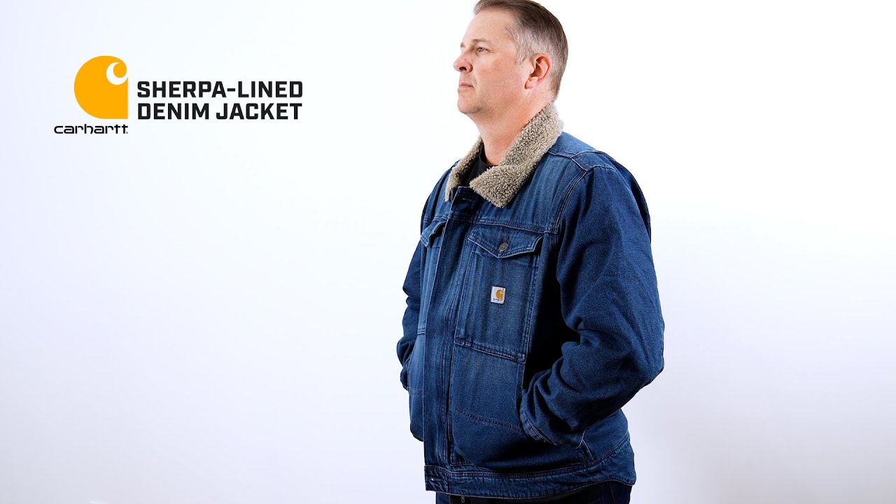 Carhartt 105478 - Relaxed Fit Denim Sherpa-Lined Jacket