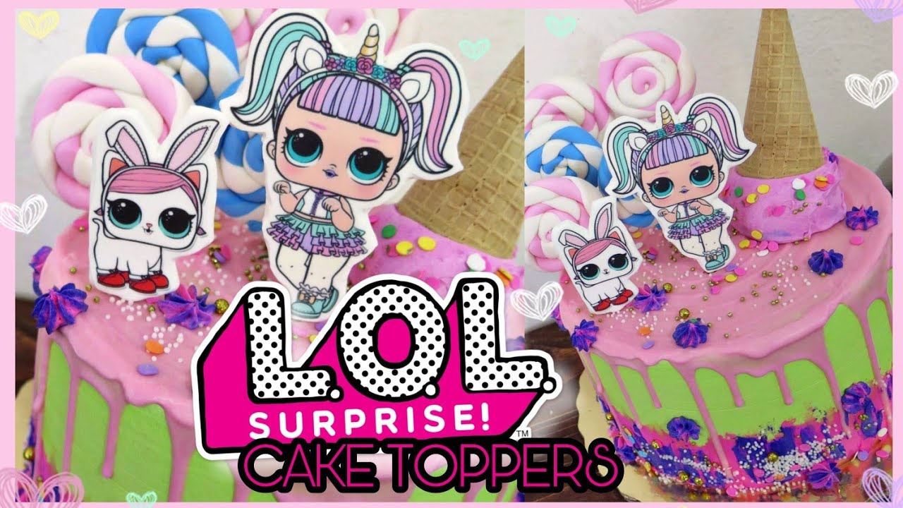 CAKE TOPPERS COMESTIBLES de LOL SURPRISE | HOJA DE AZUCAR PARA DECORAR | NANCY BAJO♥