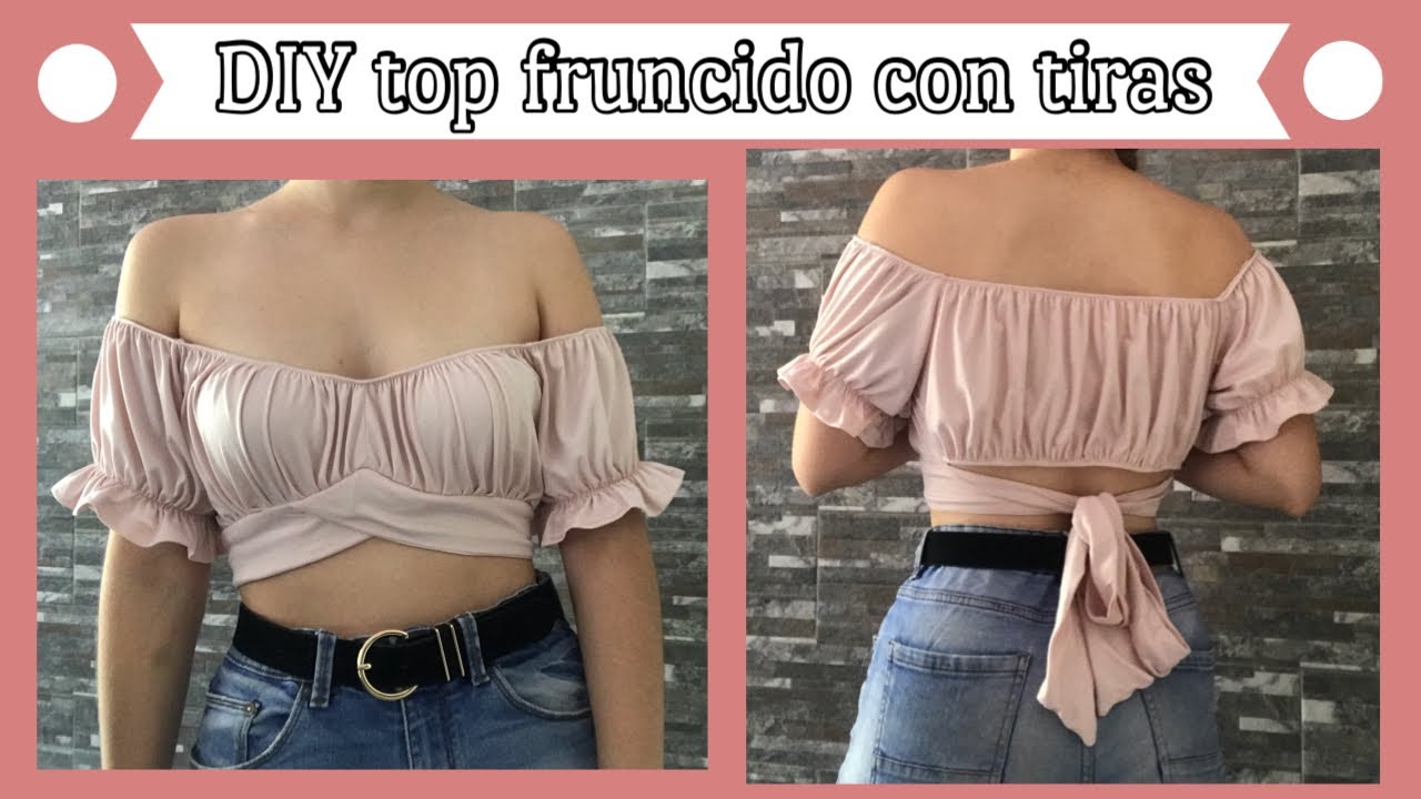 DIY top fruncido con nudo en la espalda / Julieta Toledo