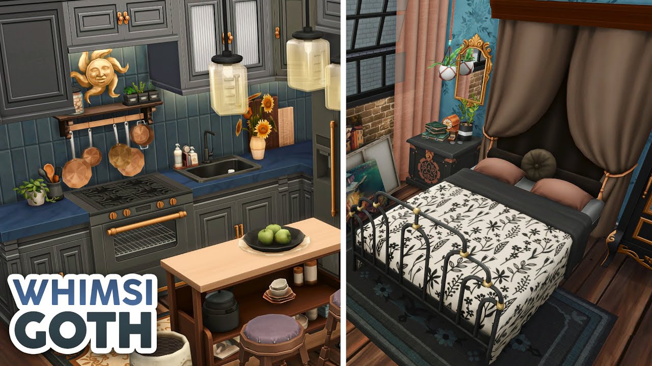 Whimsigoth Apartment ✨ // The Sims 4 Speed Build: Apartment Renovation