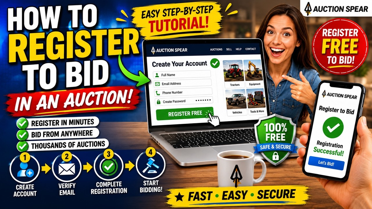 How to Register to Bid in an Auction | Auction Spear Online Auctions Tutorial