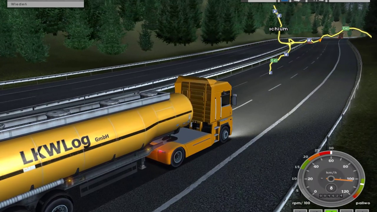 Zagrajmy W Euro Truck: Simulator 2008 #7 Piąte Zlecenie Z Monachium Do Wiednia Wiozę Olej Napędowy