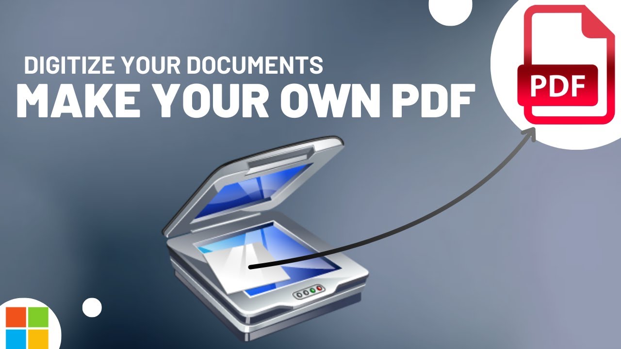Scan Documents To PDF w/ windows 10, No addition software.