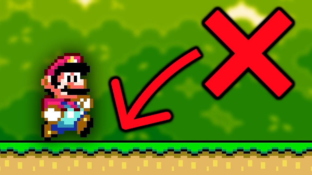 If Mario touches Grass, the video ends...