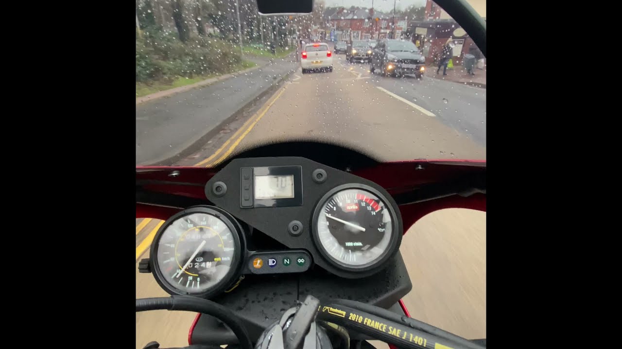 Aprilia RS125 Tuono Onboard 2 Stroke Sound Acceleration. 34mm Dellorto Arrow Exhaust Full Power 4k