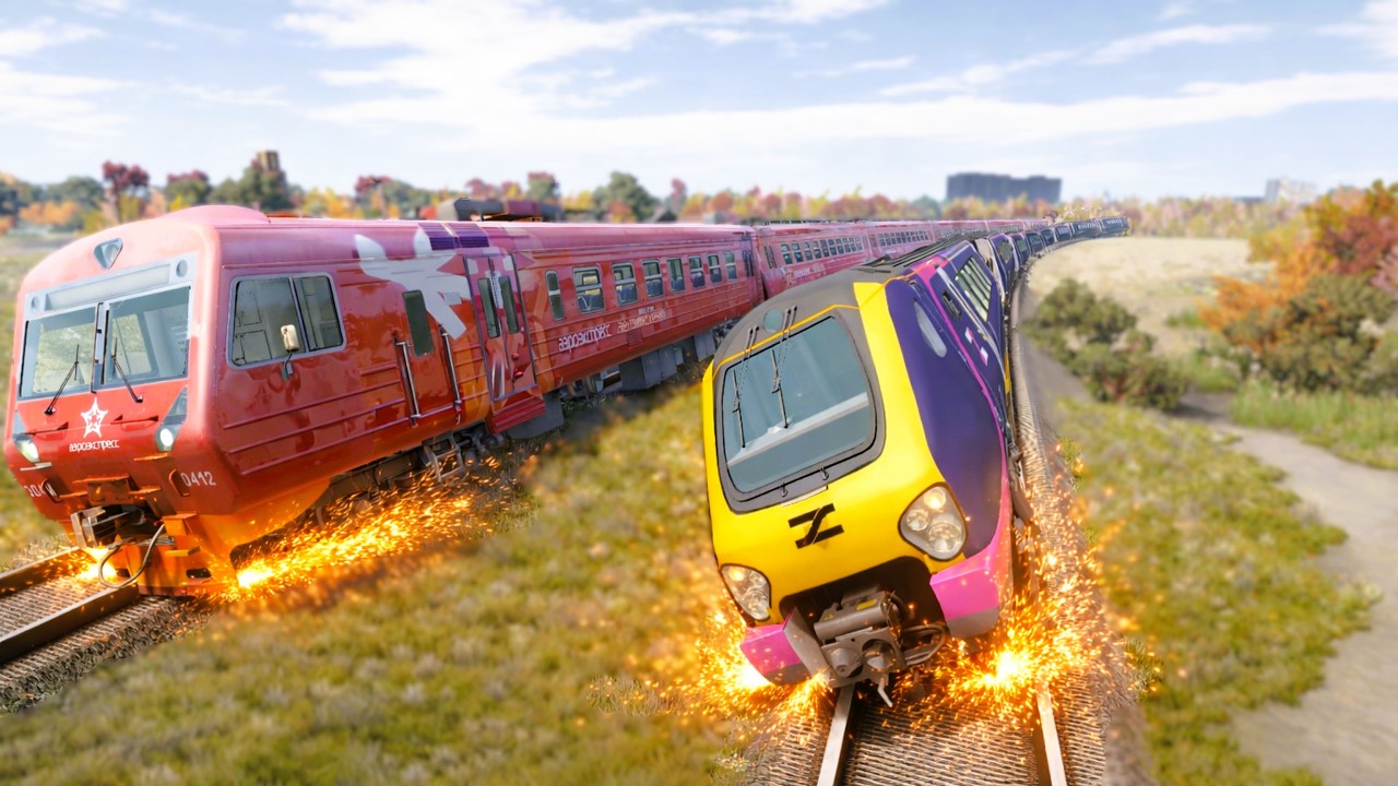 Brutal Train Crashes # 3 ( USSR Railway Part 2 ) | @beamng