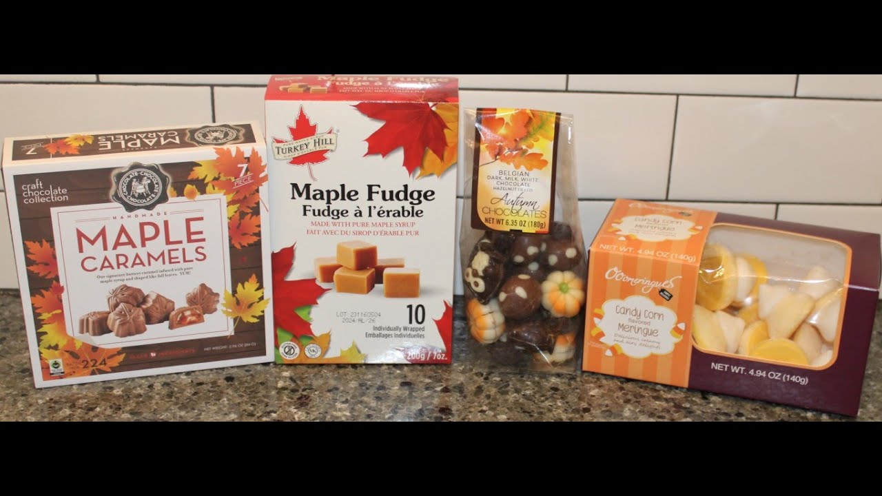 Maple Caramels, Maple Fudge, Autumn Chocolates & Ooomeringues Candy Corn Meringue Review
