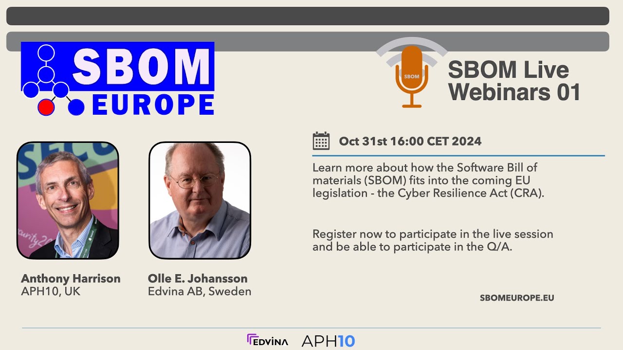 SBOM Live #01 - Meet Anthony and Olle