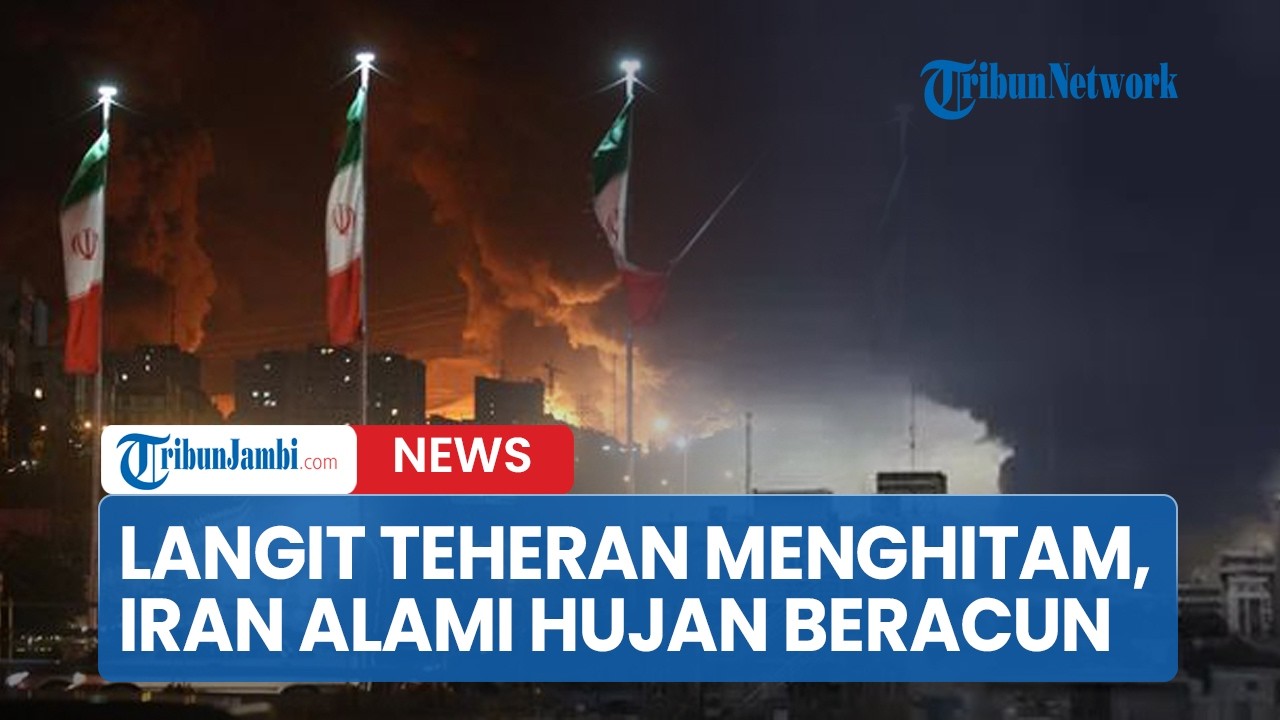 Langit Teheran Menghitam, Hujan Beracun Turun Usai Kilang Iran Diserang AS