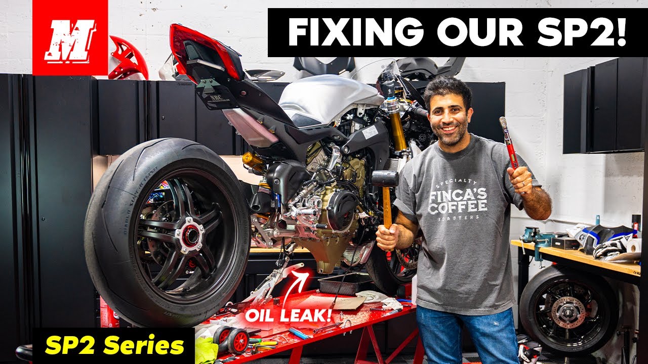 Our Ducati is Leaking... Panigale V4 SP2 Oil Pan Leak Fix! | SP2 Series Part 14