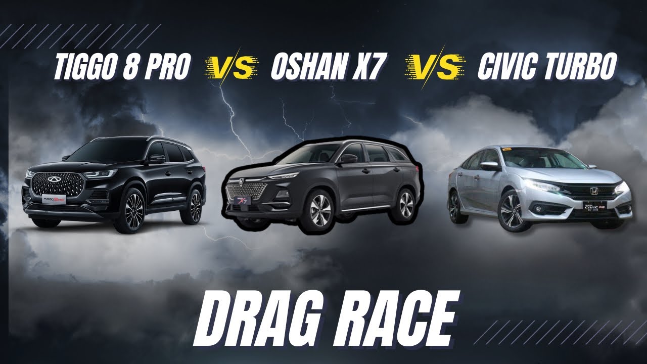Civic RS Turbo Vs Oshan FS Vs Tiggo 8 Pro | Drag race