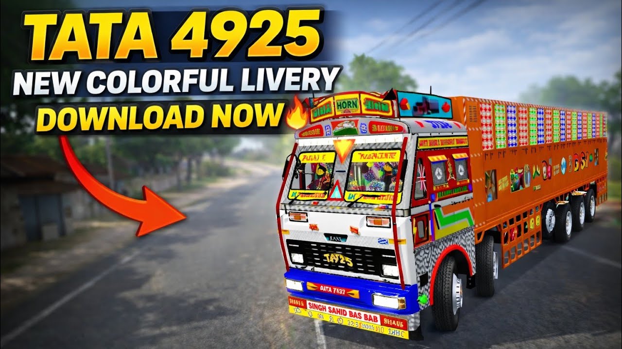 How to Download Tata 4925c Truck Mod Bussid / Bus Simulator Indonesia Gameplay 