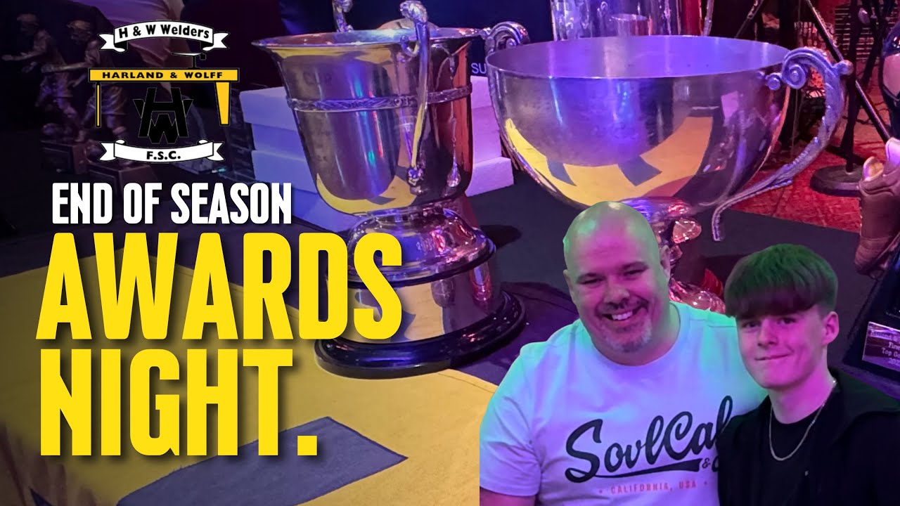 MATTHEW & LUIS RECEIVE AN AWARD AT THE END OF SEASON AWARDS NIGHT. 🏆