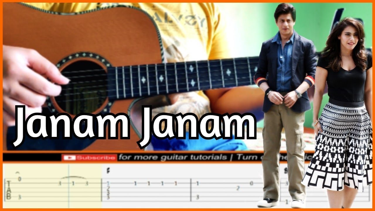 Janam Janam Guitar Lesson | Fingerstyle Tabs | Dilwale | SRK | Kajol