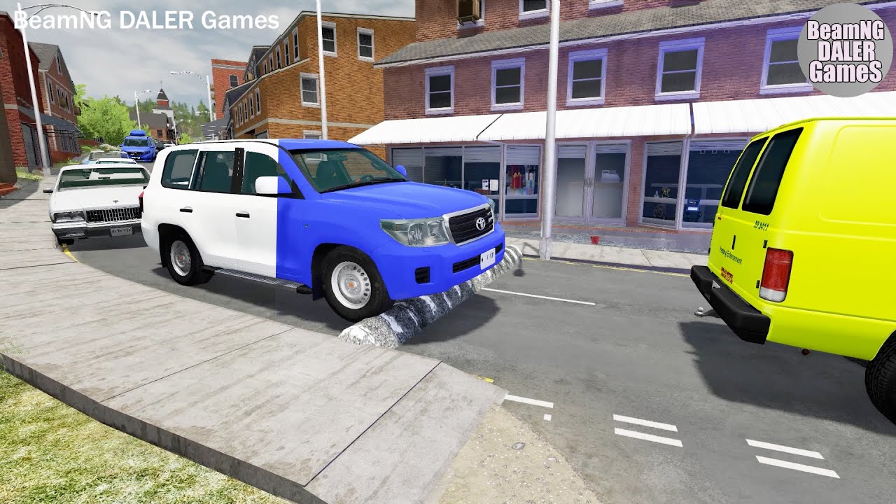 Cars vs Massive Magic Color Speed Bumps – BeamNG.Drive - Beamng DALER Games #100