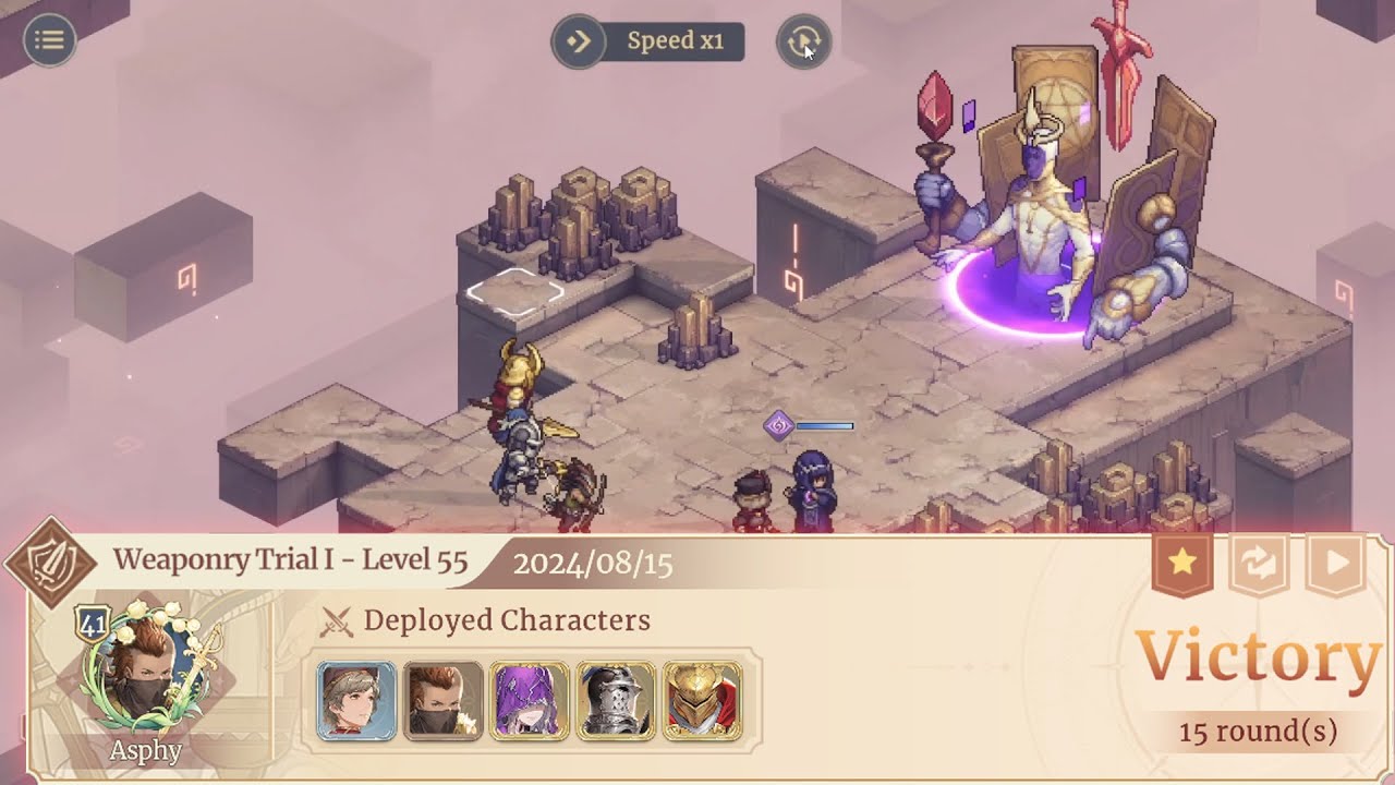 Sword of Convallaria Low Rarity Weapon Trial 1/I lv55