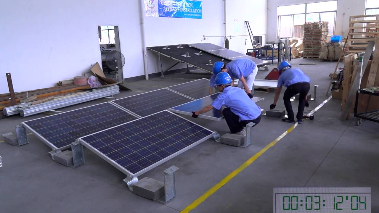 Rail-less Solar Racking System for Flat Roof-Ballast