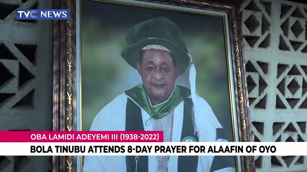 VIDEO: Tinubu Attends 8-Day Fidau Prayer for Alaafin of Oyo
