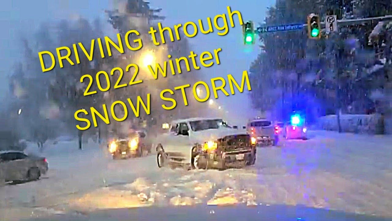 Driving to work at the hospital during a snowstorm. Pathfinder RockCreek 4x4. #snowstorm2022 #4x4
