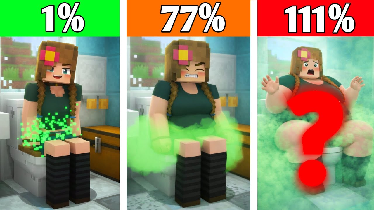 Minecraft Art BUT JENNY FARTED ON TOILET