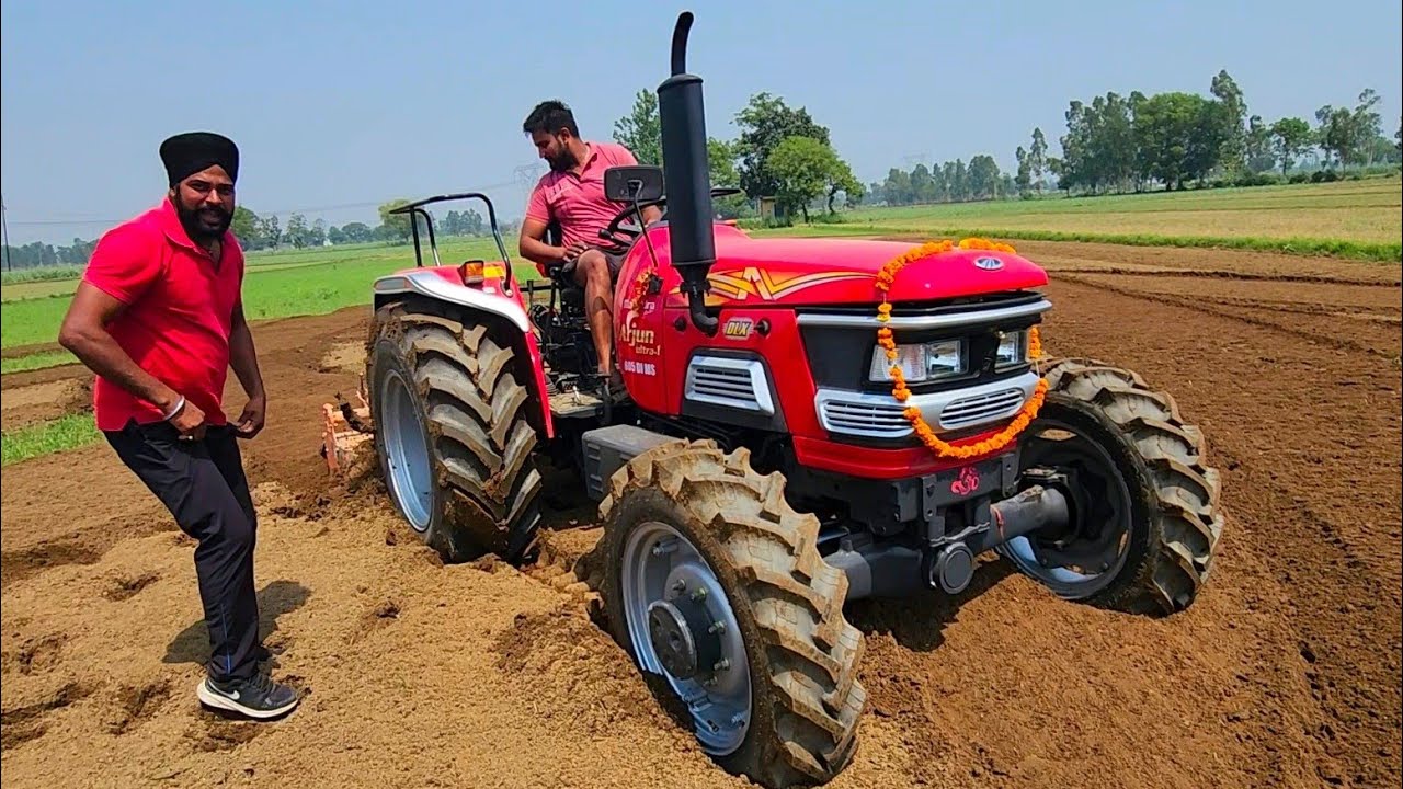 आज देखेंगे इसकी ताकत Mahindra Arjun ultra 605 turbo four wheel drive tractor